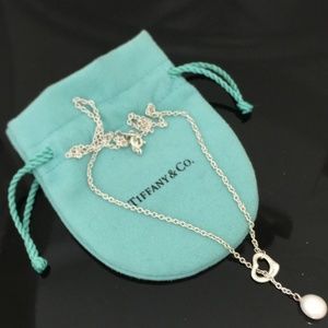 Tiffany and co silver and pearl necklace